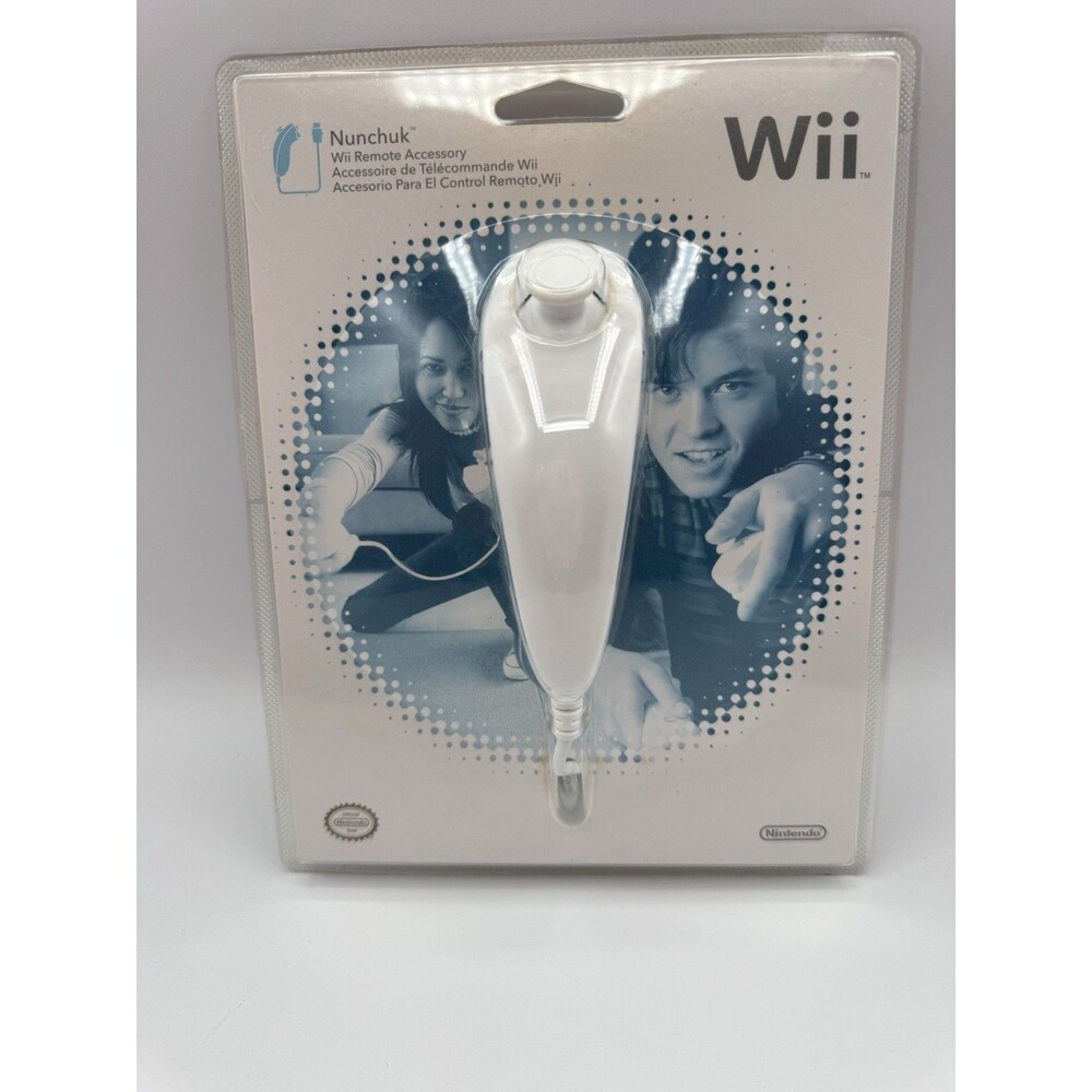 Nintendo Wii Nunchuk Controller White OEM RVL-004 New Sealed